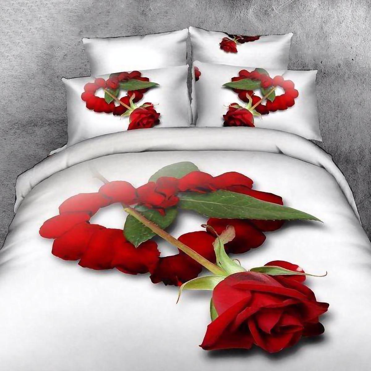 Комплект постельного белья Love You 3D Симпатия STP898, полуторный, разноцветный (0145) - фото 1