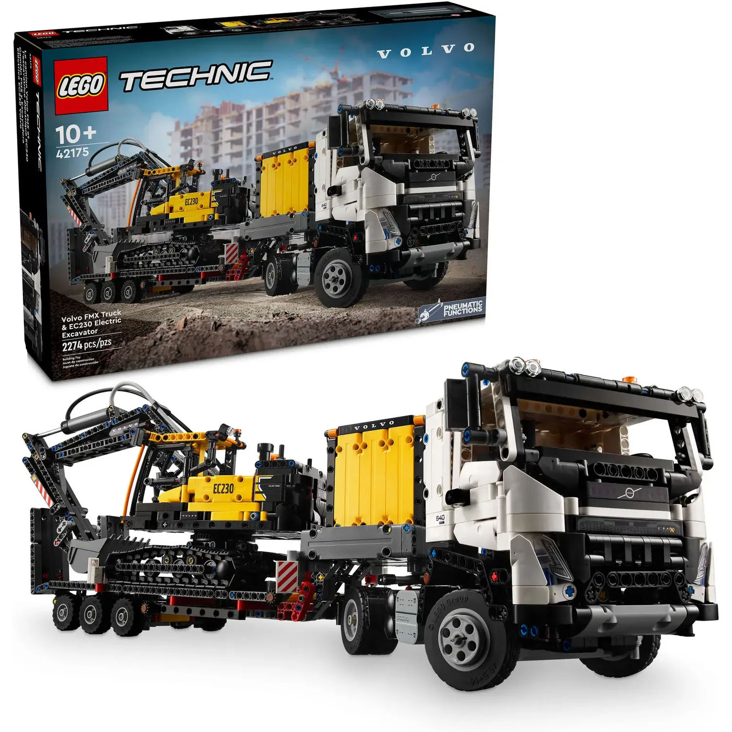 Конструктор LEGO Technic Грузовик Volvo FMX и Электрический экскаватор 2274 детали (42175) - фото 3