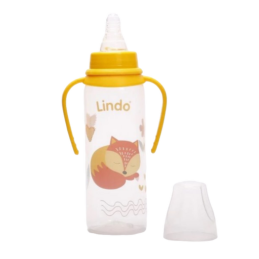 Бутылочка для кормления Lindo, с ручками, 250 мл, желтый (Li 141 жов) - фото 2