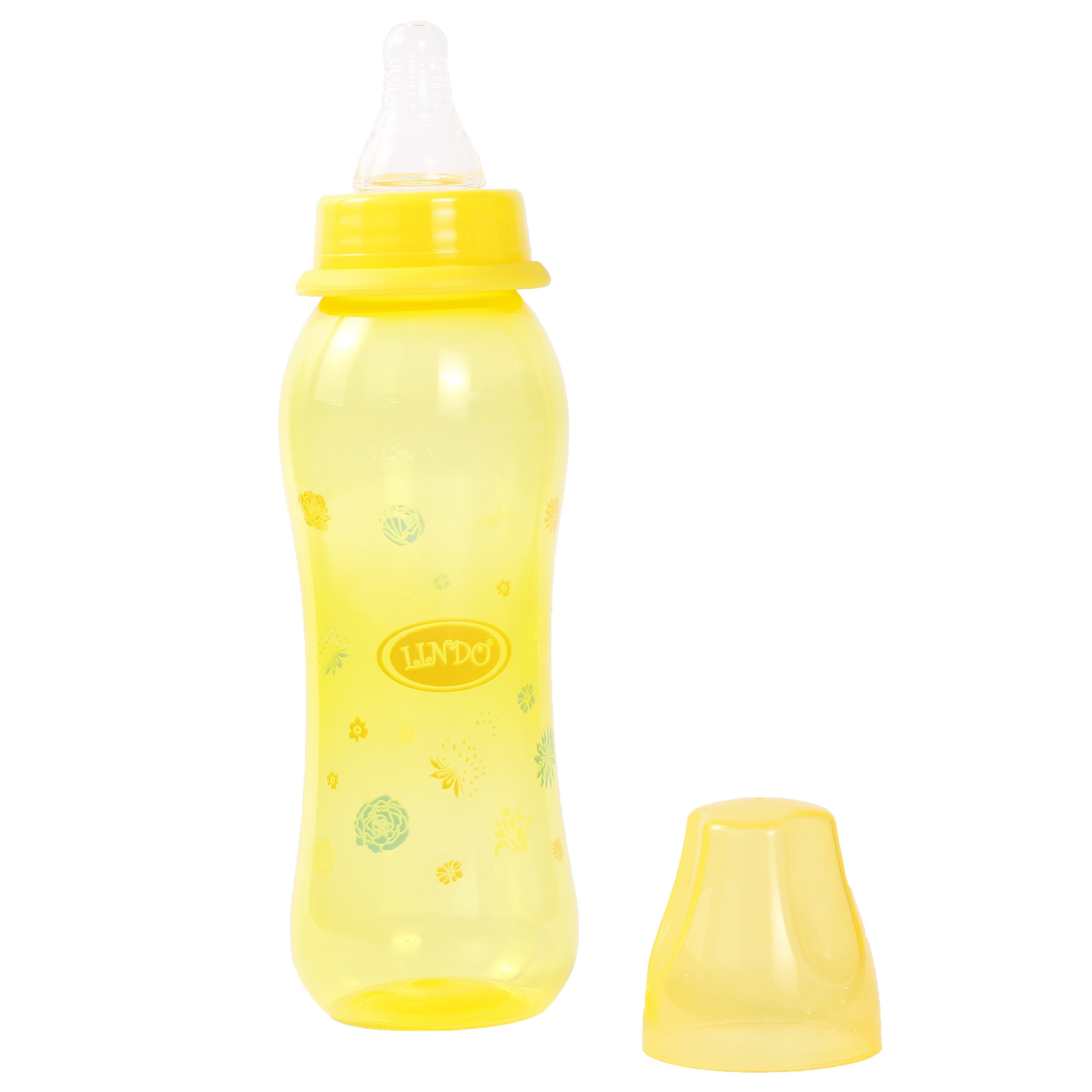 Пляшечка для годування Lindo, вигнута, 250 мл, жовтий (Li 134 жовт) - фото 2