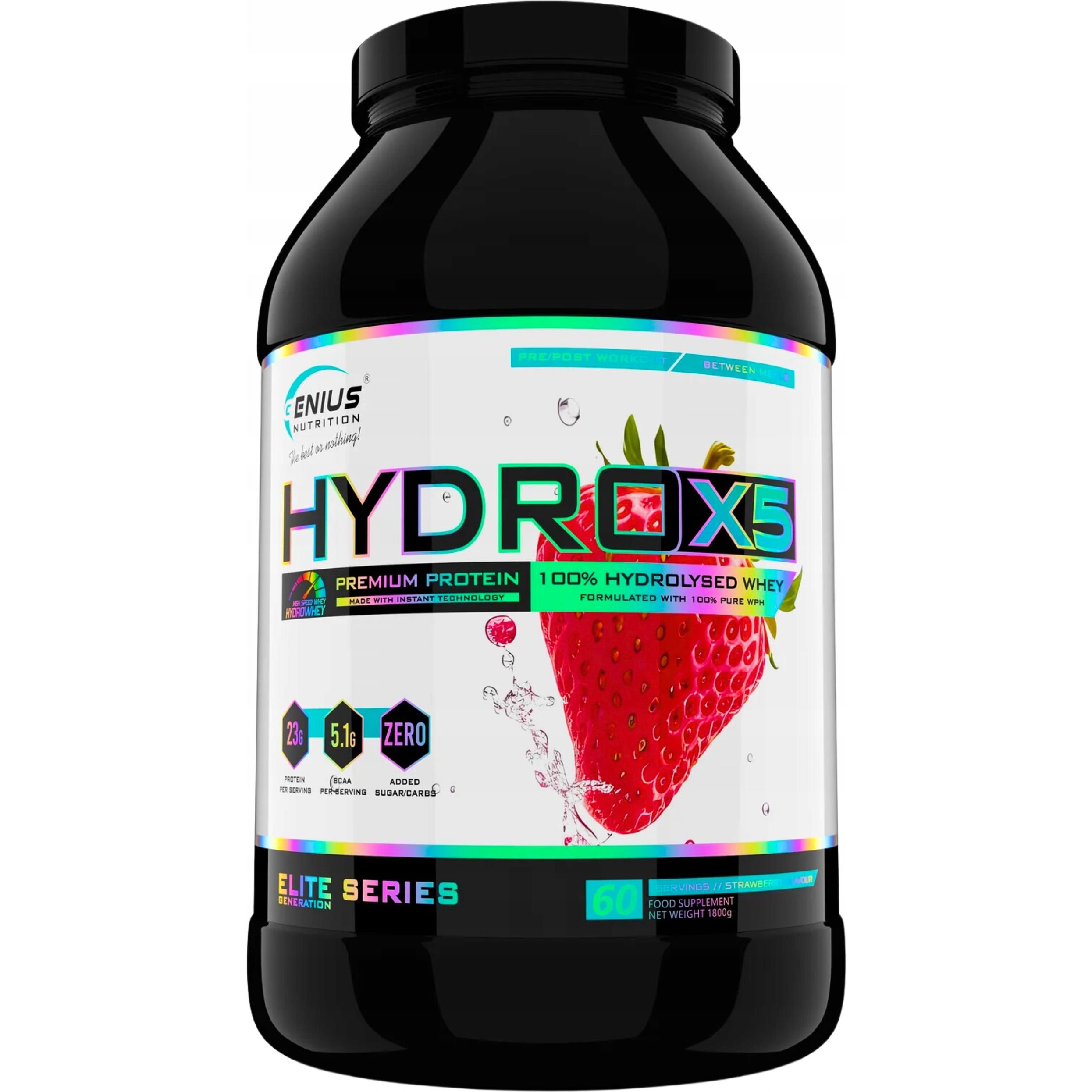 Протеїн Genius Nutrition Hydro-X5 Strawberry 1.8 кг - фото 1