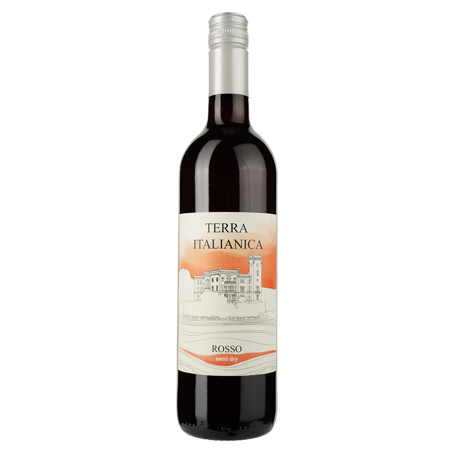 Вино Terra Italianica Rosso, червоне, напівсухе, 0,75 л - фото 1