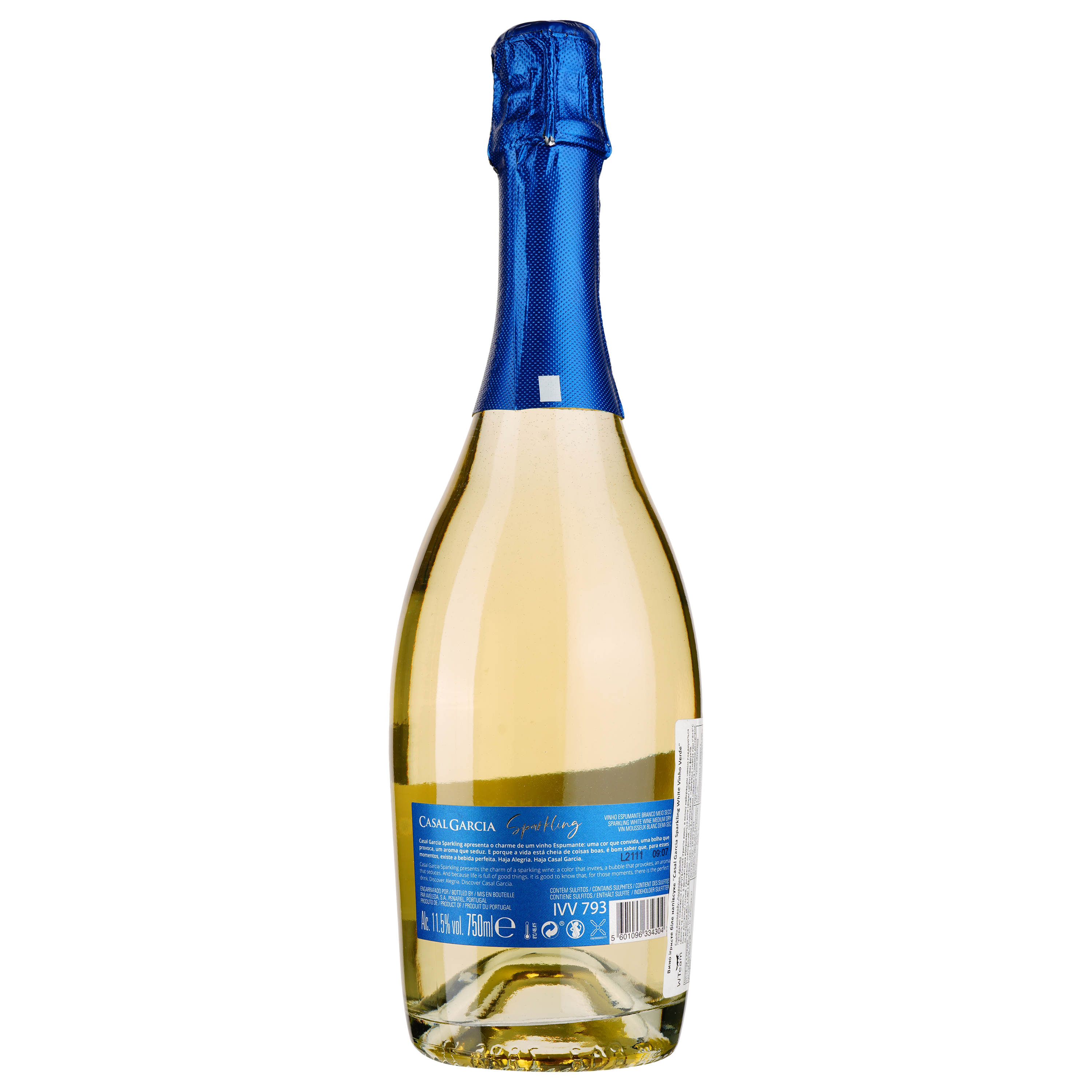 Игристое вино Casal Garcia Sparkling White Vinho Verde, белое, полусухое, 11%, 0,75 л - фото 2