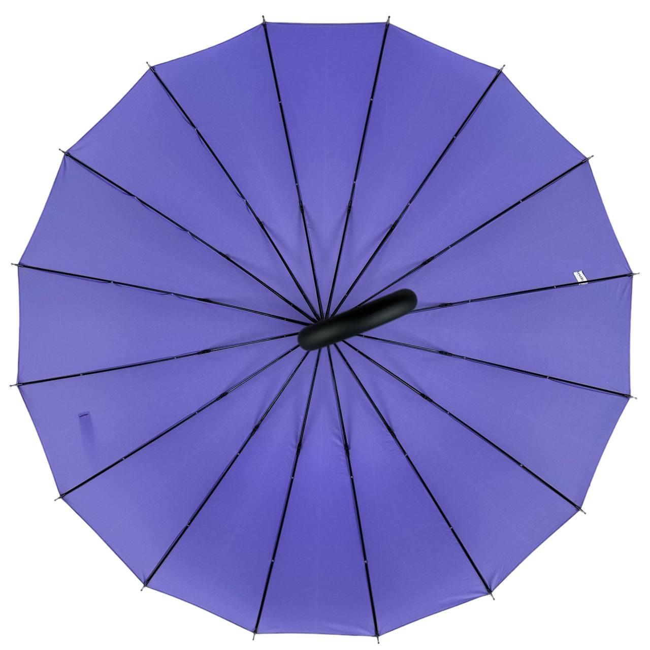 Жіноча парасолька-палиця напівавтомат Toprain 100 см фіолетова - фото 4