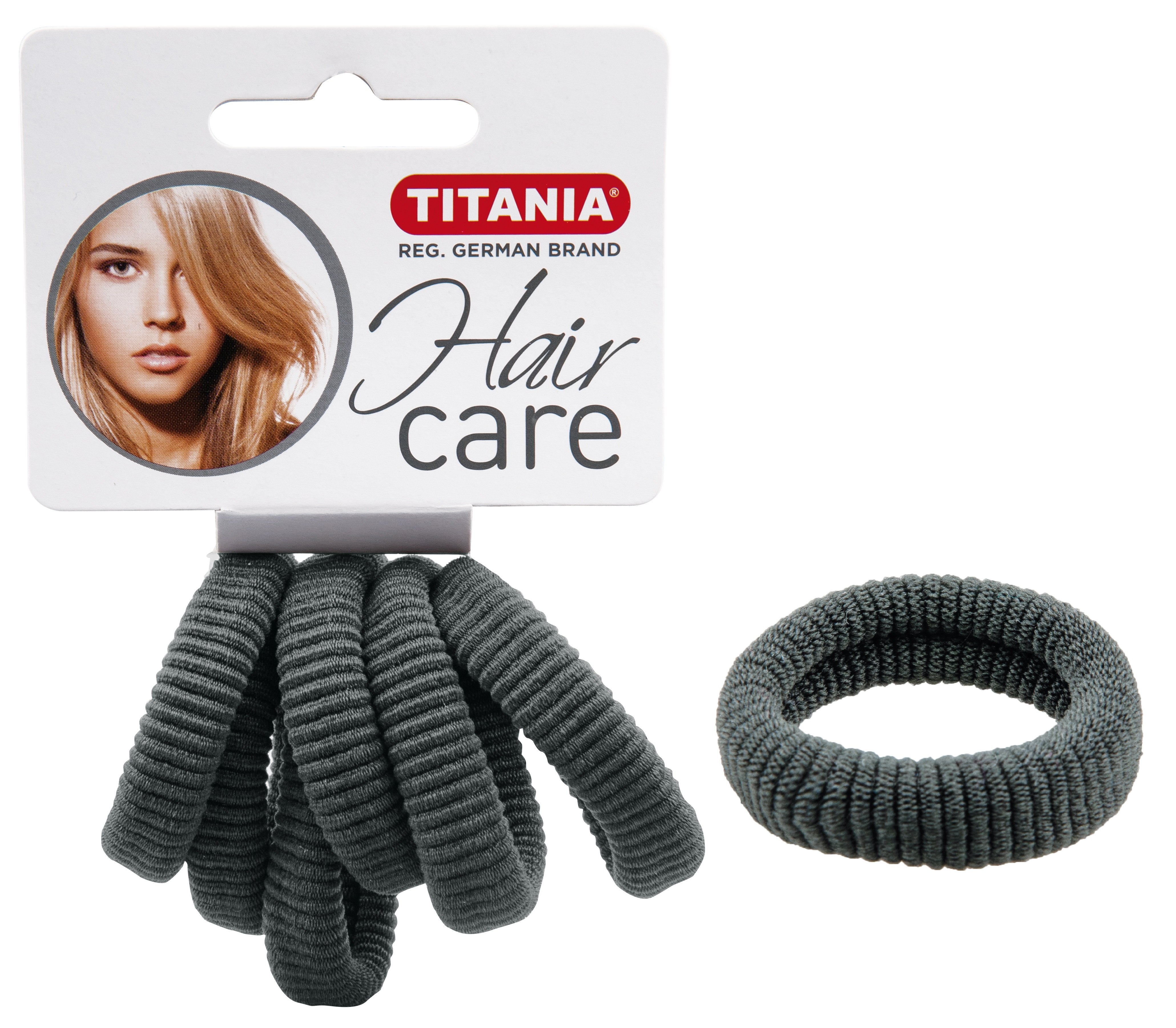 Набір резинок для волосся Titania, 6 шт., сірий (7873) - фото 1