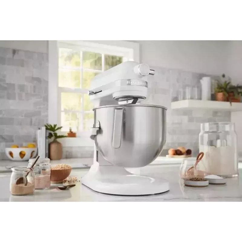 Планетарний міксер KitchenAid Heavy Duty з підйомною чашею 6.6 л білий (5KSM70JPXEWH) - фото 12