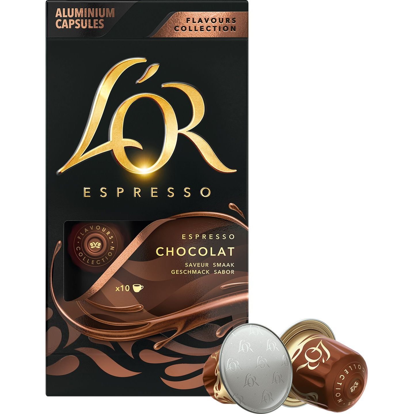 Кофе молотый L'OR Espresso Chocolate 100% Арабика в капсулах 10 шт. 52 г - фото 1