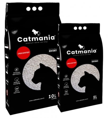 Бентонитовый наполнитель Catmania натуральный белый, 5 л (5л Красный) - фото 1