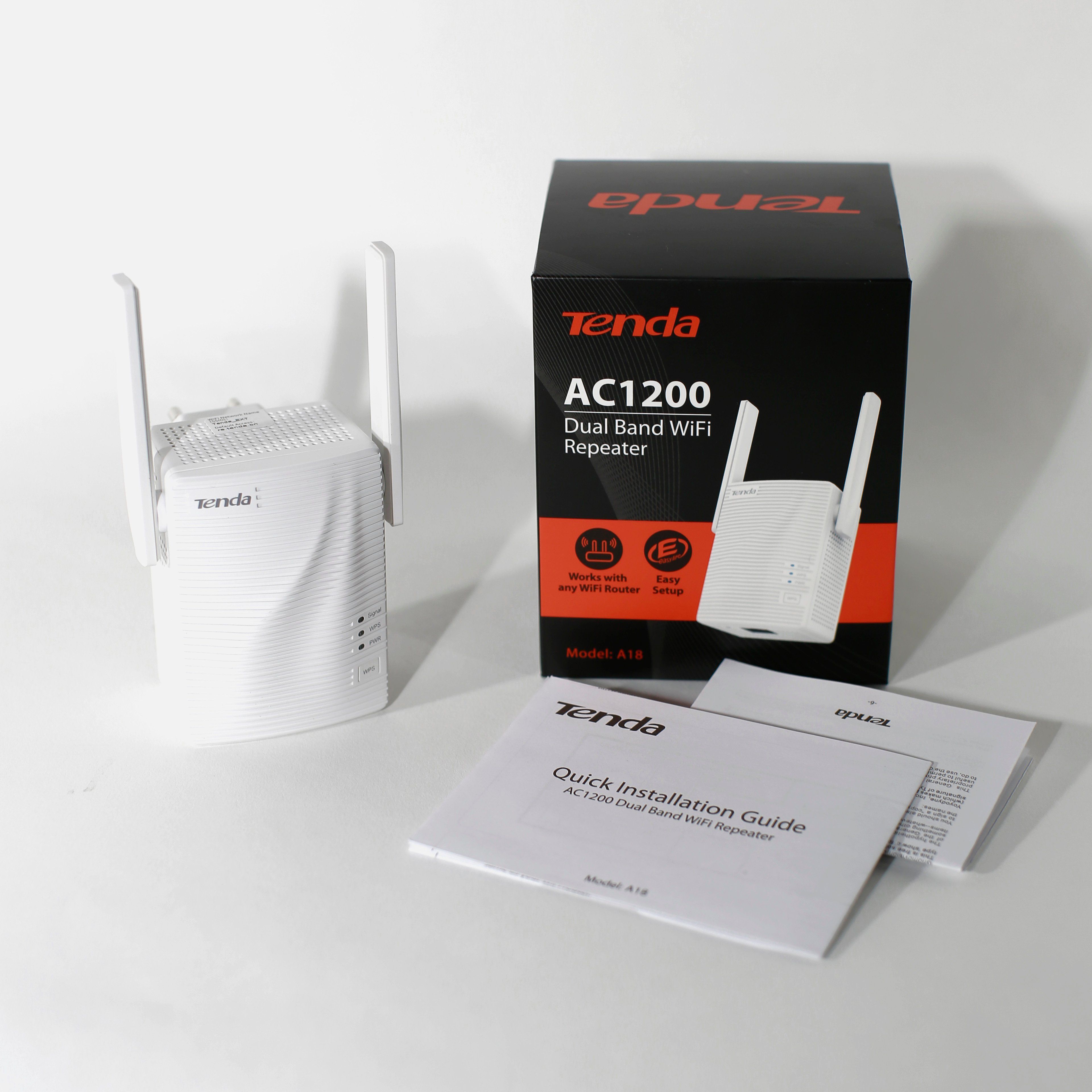 Усилитель сигнала Wi-Fi ретранслятор, репитер, точка доступа Tenda A18 Wi-Fi 5 (AC1200 5 ГГц, 1xFE LAN, 2 2dbi MIMO) - фото 8