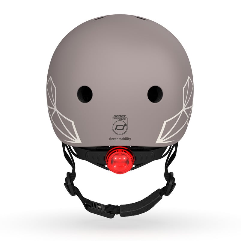 Шлем защитный Scoot and Ride, с фонариком, 45-51 см (XXS/XS), серый - фото 2