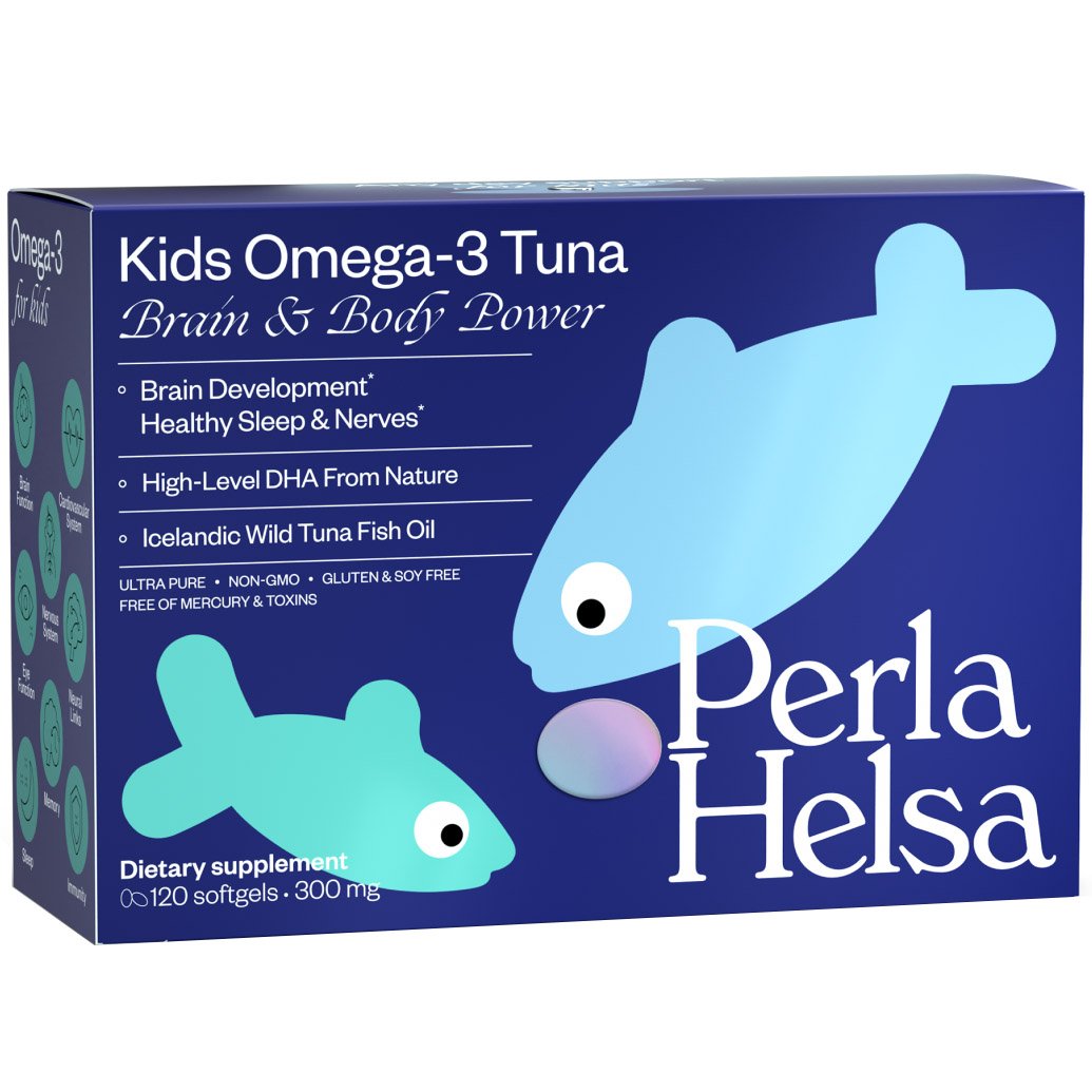 Kids Омега-3 тунца Perla Helsa Brain & Body Power с DHA-формулой 120 капсул - фото 1