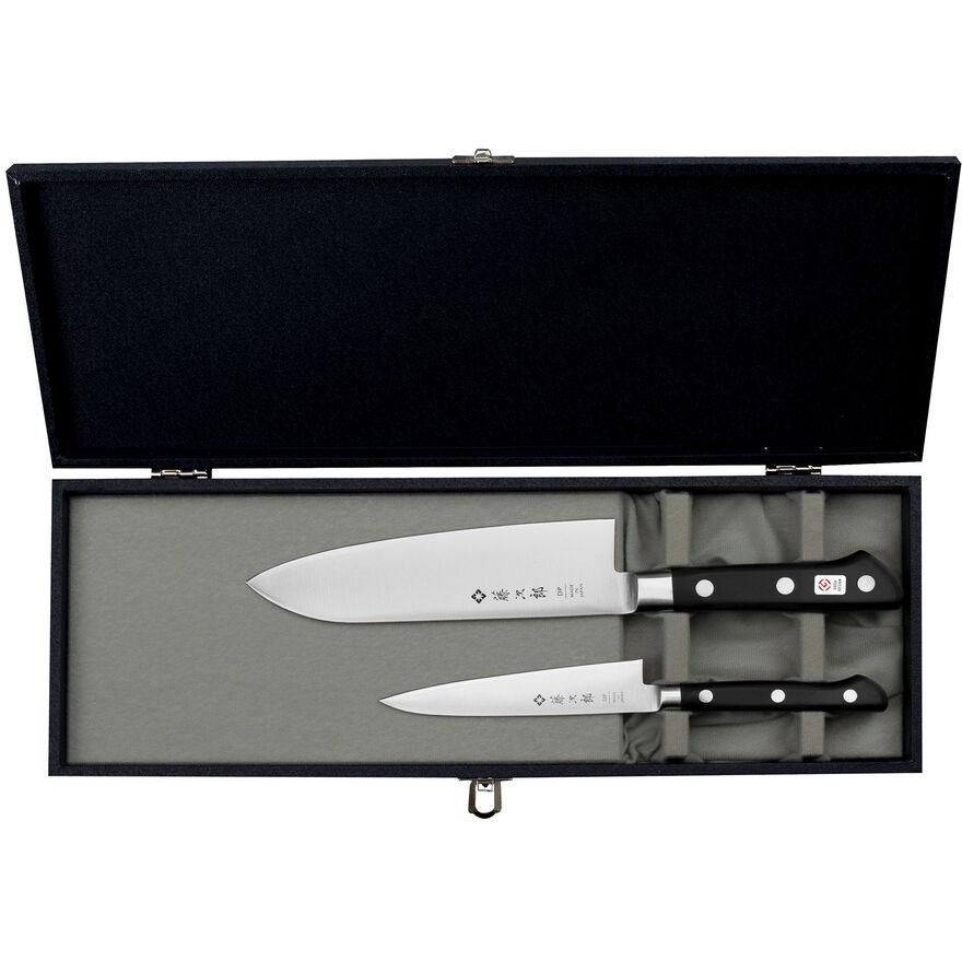 Набор из 2-х кухонных ножей Tojiro 12/17 см Черно-серебристый 000279699 - фото 1
