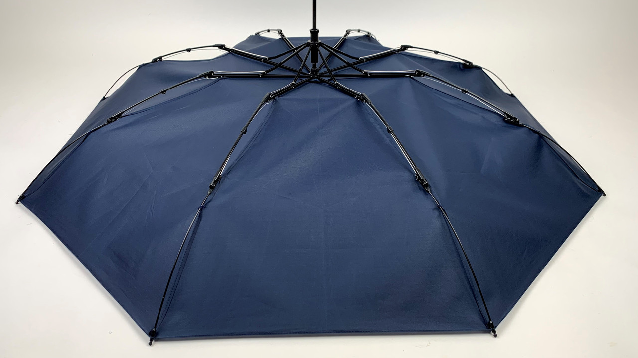 Женский складной зонтик механический S&L 97 см синий - фото 4