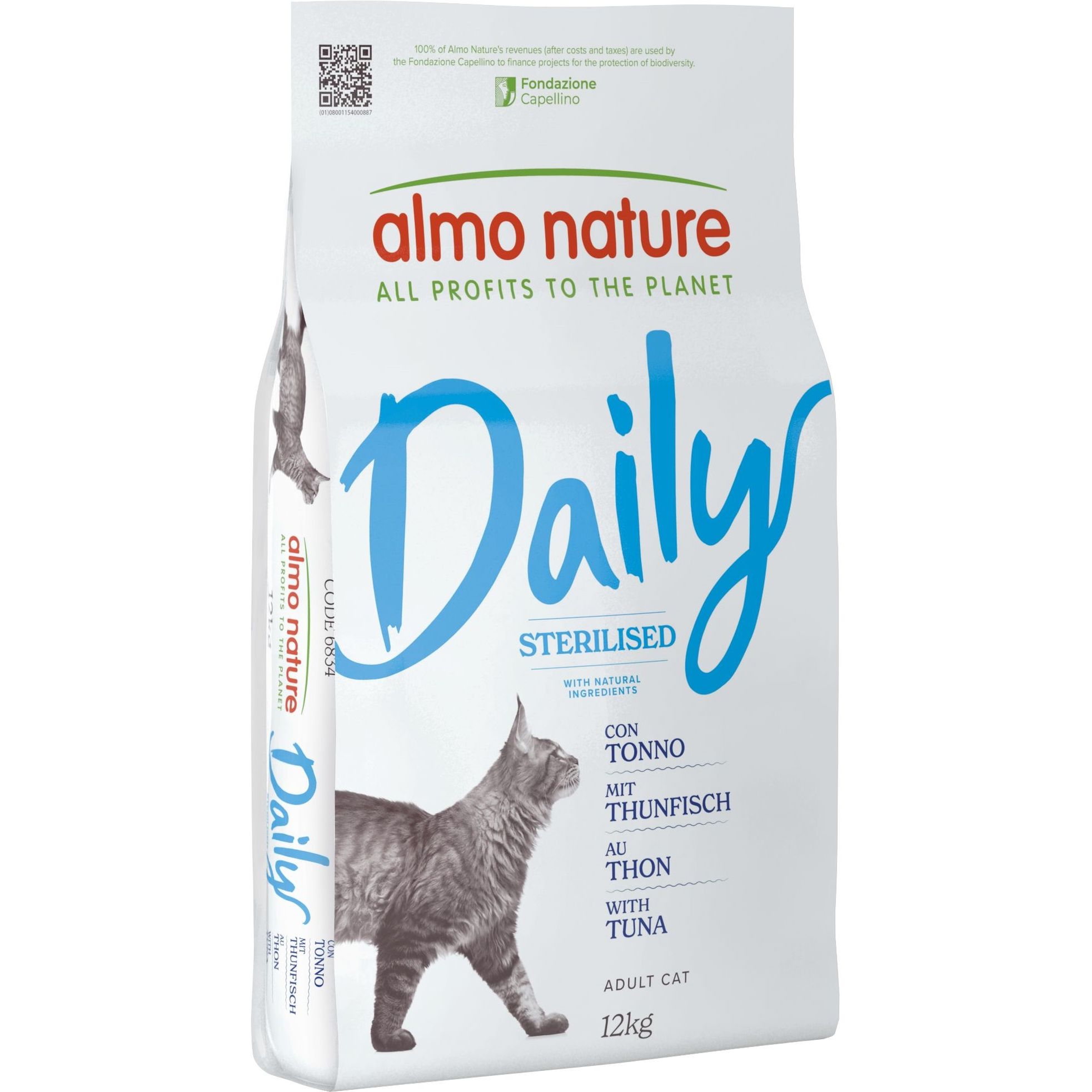 Сухий корм для стерилізованих котів Almo Nature Daily Cat Sterilised з тунцем 12 кг - фото 1