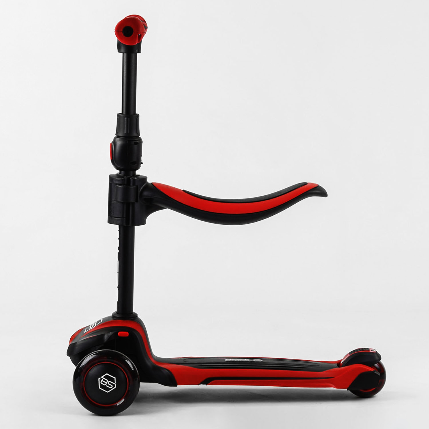 Самокат Best Scooter 60х18х34 см Червоно-чорний 000231426 - фото 2