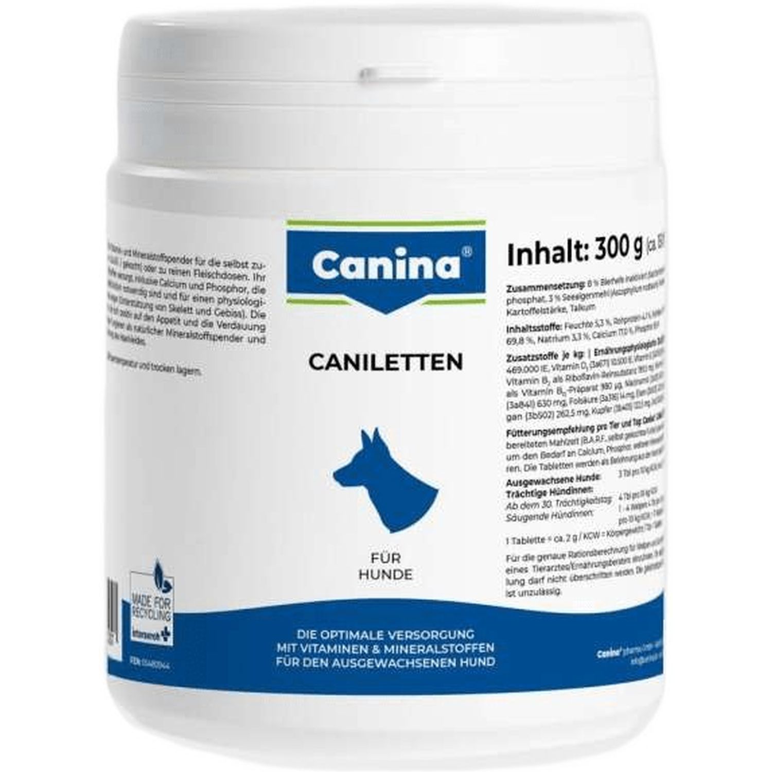 Витаминно-минеральный комплекс Canina Caniletten для взрослых собак, 150 таблеток - фото 1