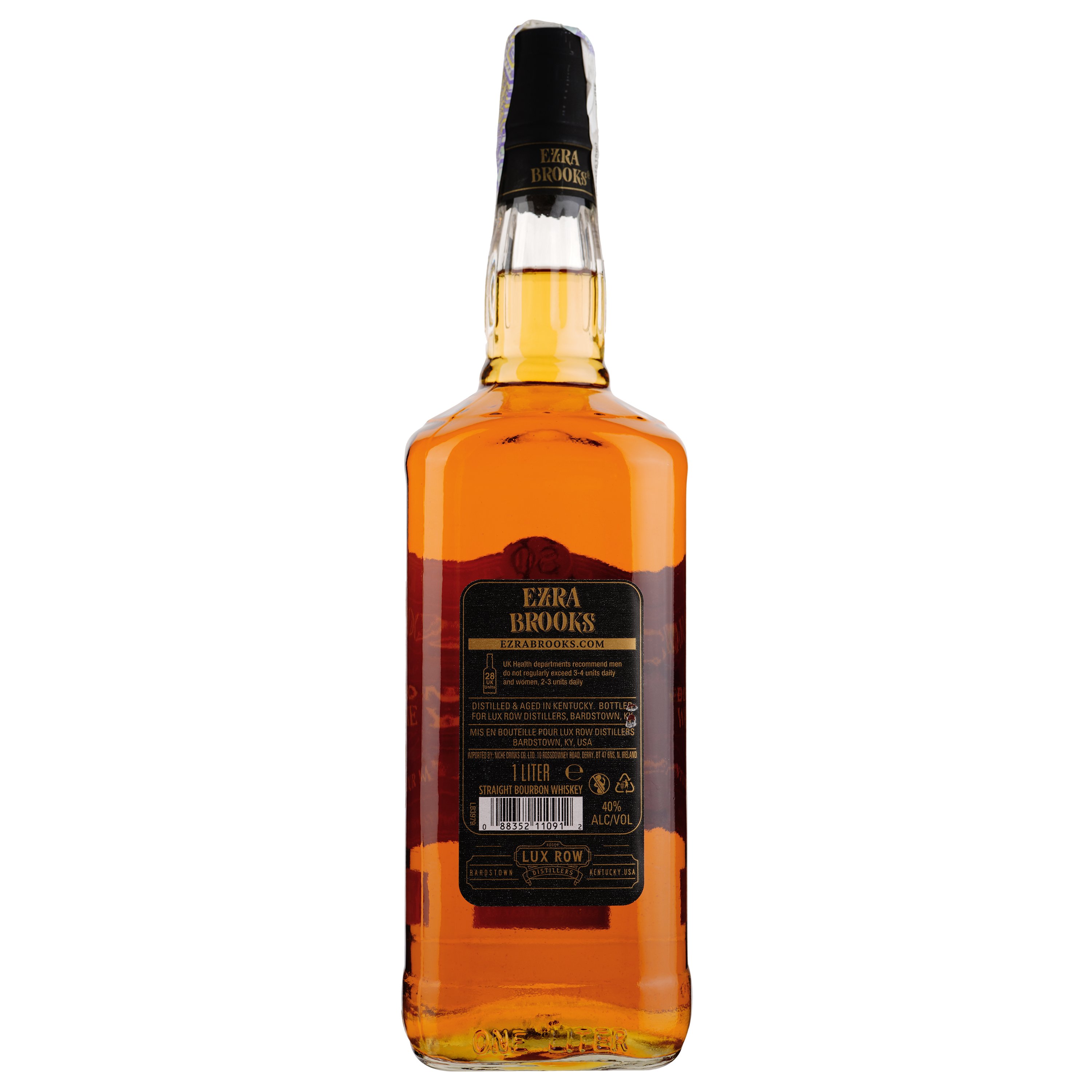 Виски Ezra Brooks Black Label Kentucky Bourbon, 40%, 1 л - фото 2