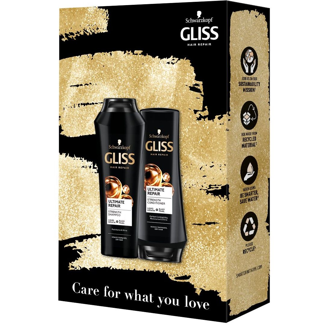Набор Gliss Care with Ultimate Repair для сильно поврежденных и сухих волос: Шампунь 250 мл + Бальзам 200 мл - фото 4