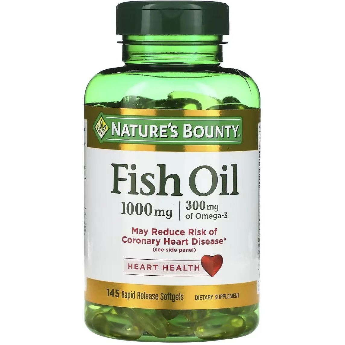 Риб'ячий жир Nature's Bounty Fish Oil 1000 мг 145 гелевих капсул - фото 1