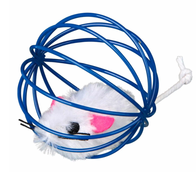 Іграшка для котів Trixie М'яч з мишкою, 6 см, в асортименті (4115_1шт) - фото 3