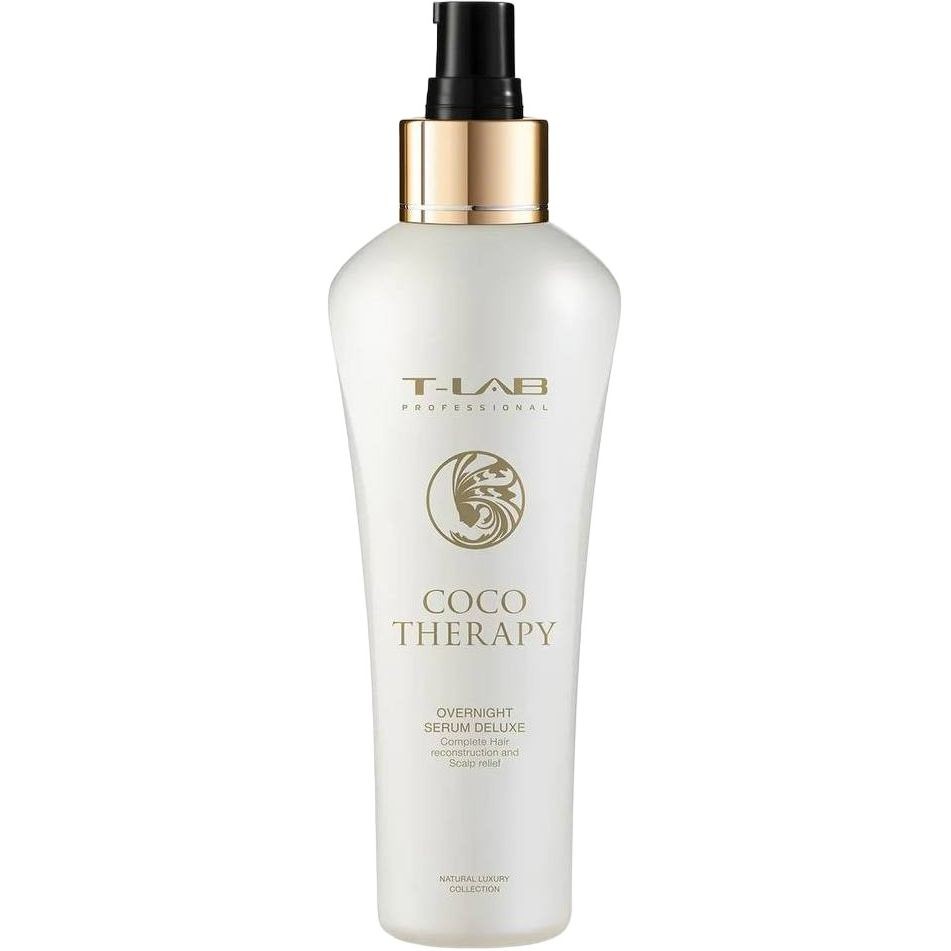 Сыворотка T-LAB Professional Coco Therapy Overnight Serum Deluxe для безупречного обновления и витализации волос, 150 мл - фото 1