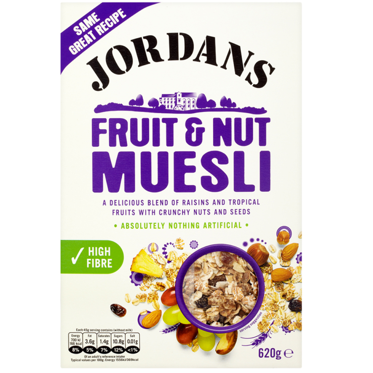 Мюсли Jordans с фруктами и орехами 620 г - фото 1