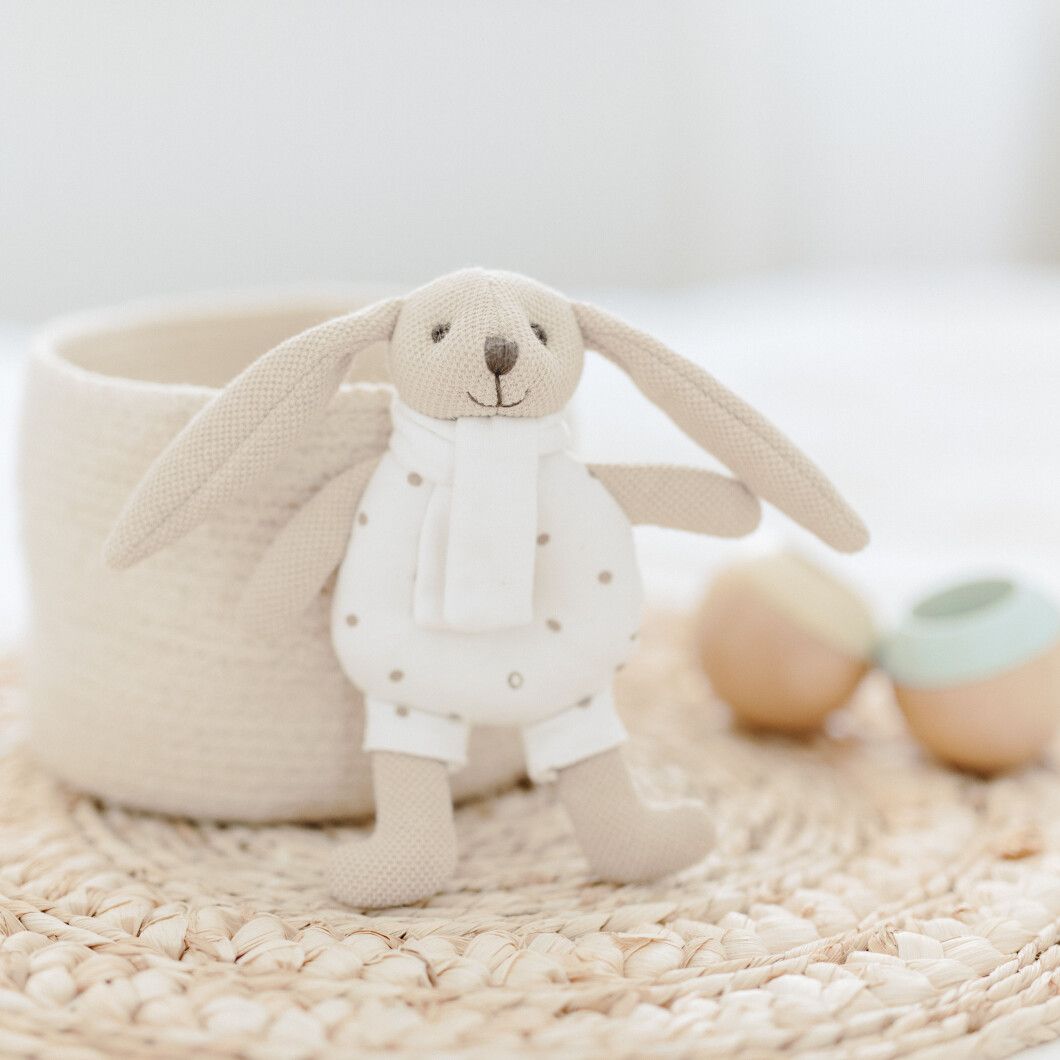 Погремушка мягкая Canpol babies Кролик, бежевый (80/201_bei) - фото 5