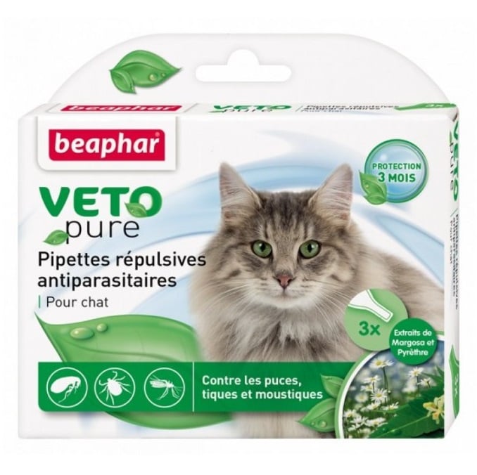 Краплі Beaphar Bio Spot On від бліх, кліщів та комарів для котів, 3 піпетки (15616) - фото 1