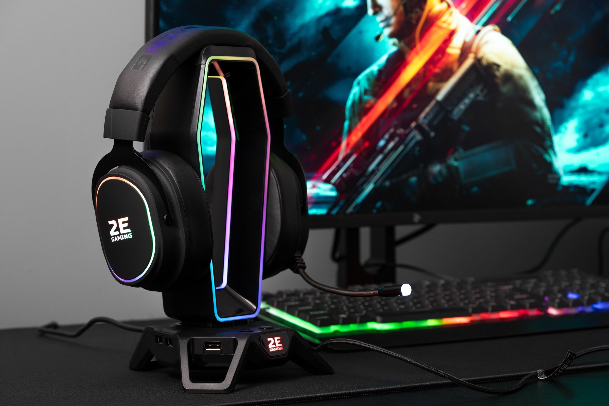 Навушники ігрові 2E Gaming HG350 RGB USB-A 7.1 Black з мікрофоном - фото 3