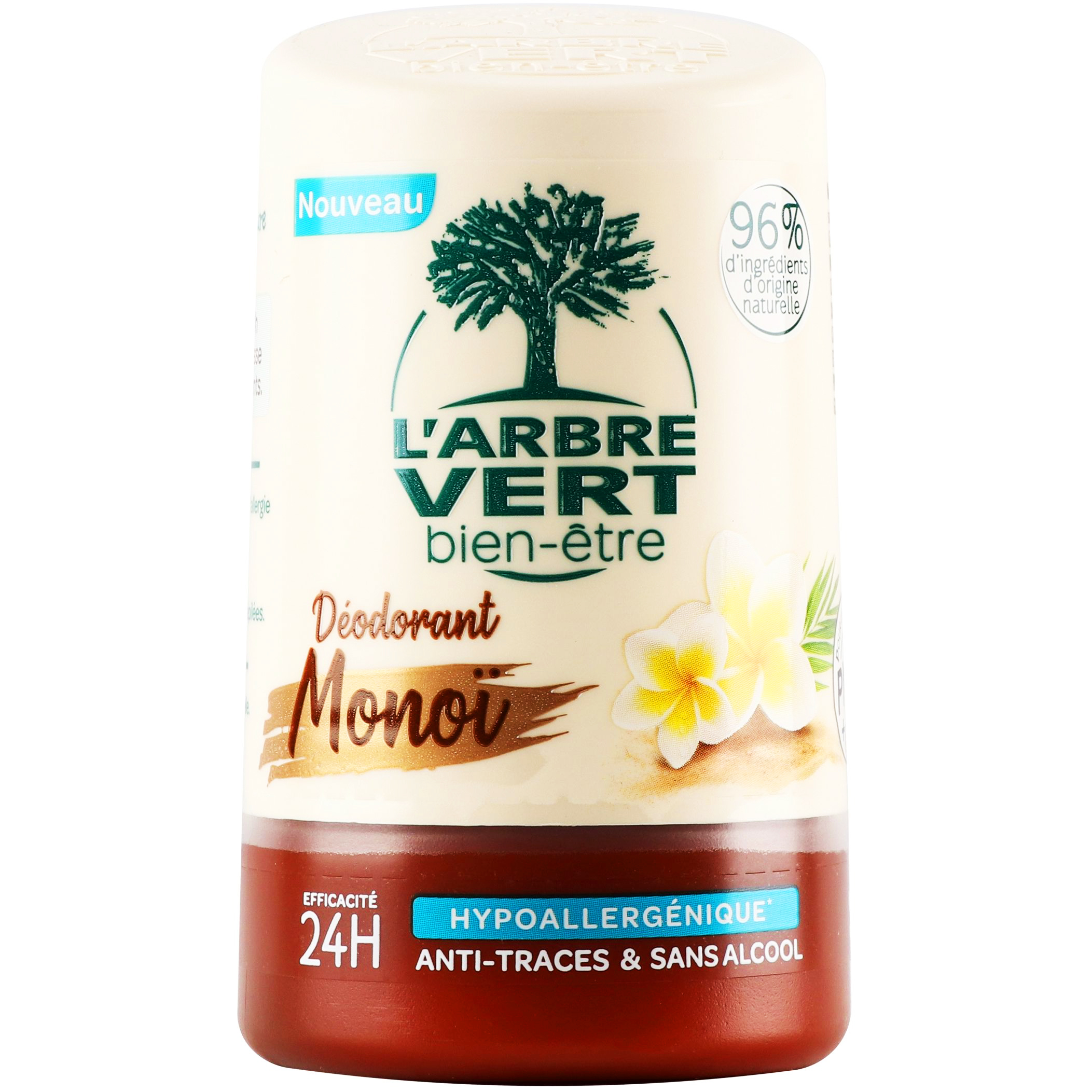 Дезодорант L'Arbre Vert Monoi с кокосовым маслом и цветами тиаре 50 мл - фото 1