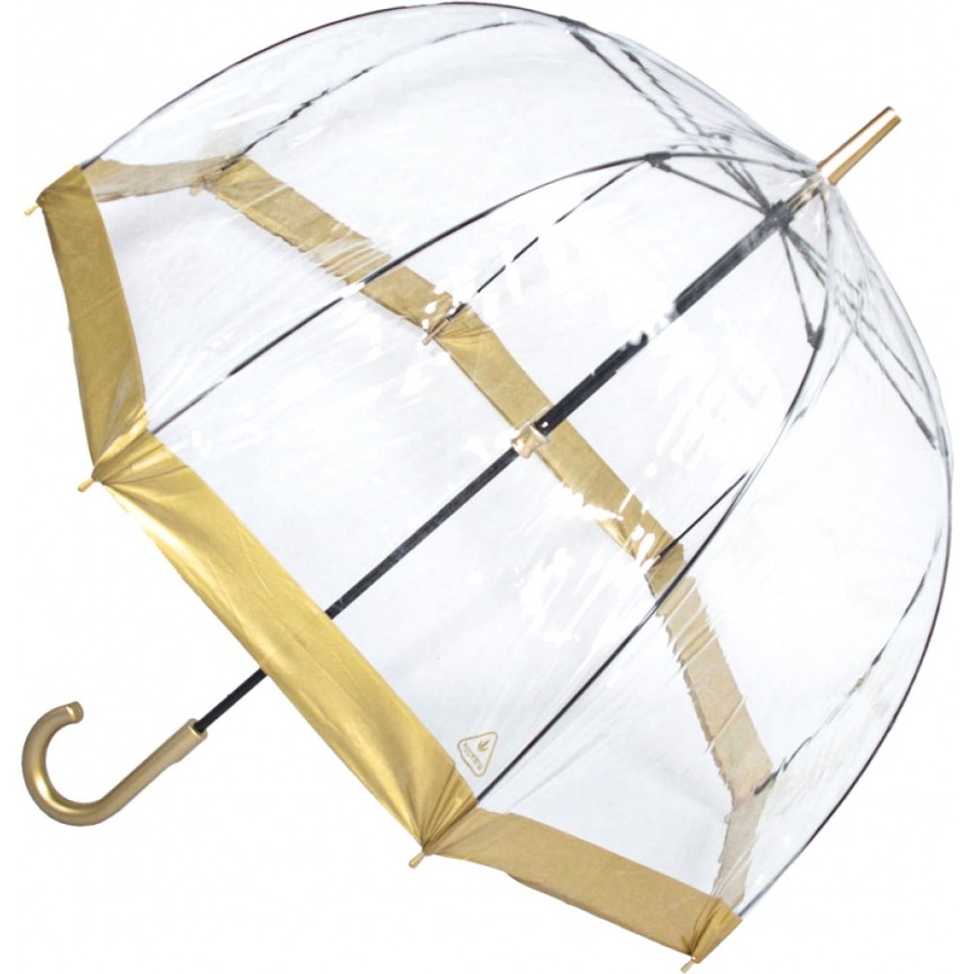 Жіноча парасолька-палиця механічна Fulton 94 см золота - фото 1
