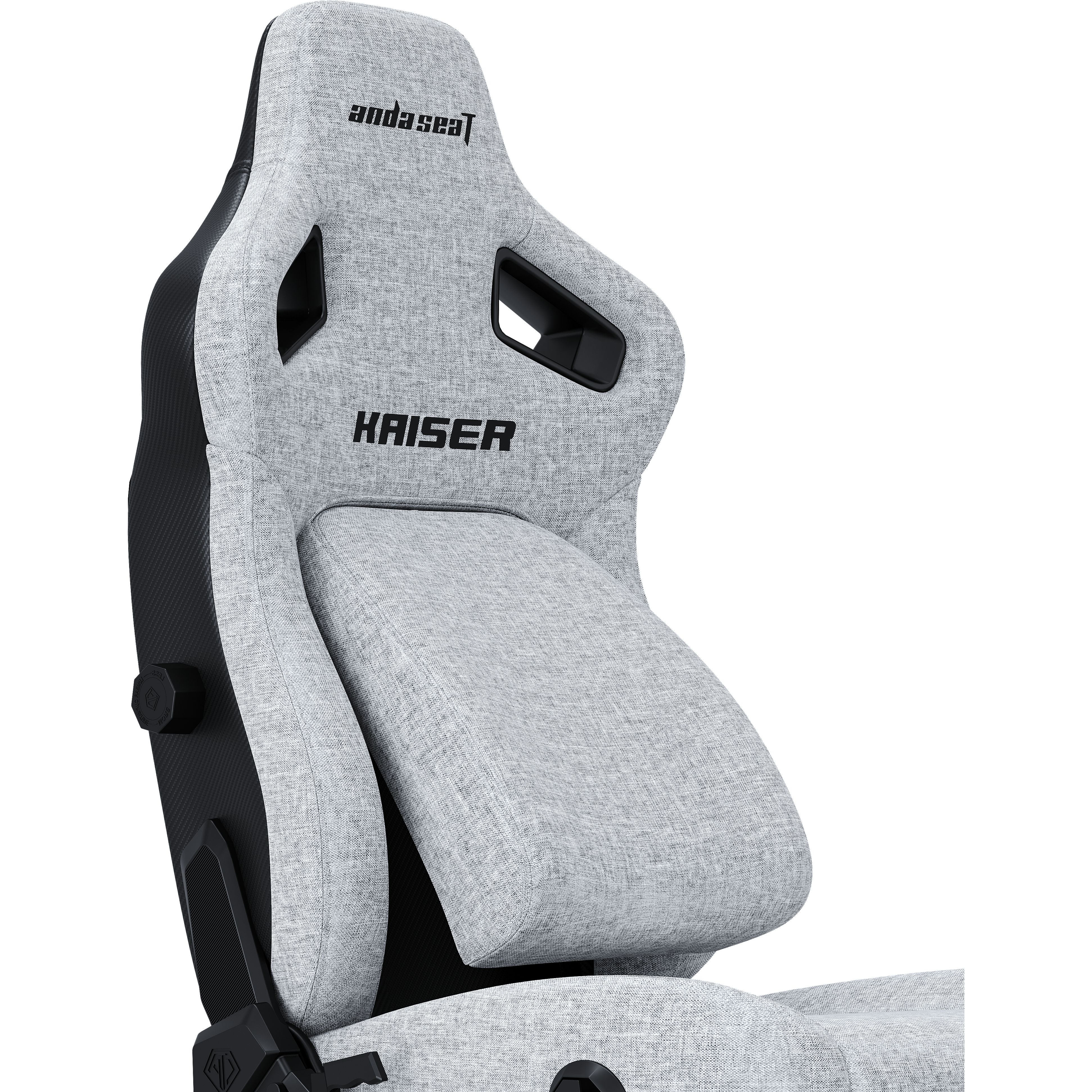 Кресло игровое Anda Seat Kaiser 4 Size XL Gray Linen Fabric (AD12YDDC-XLL-20-G-CF) - фото 5