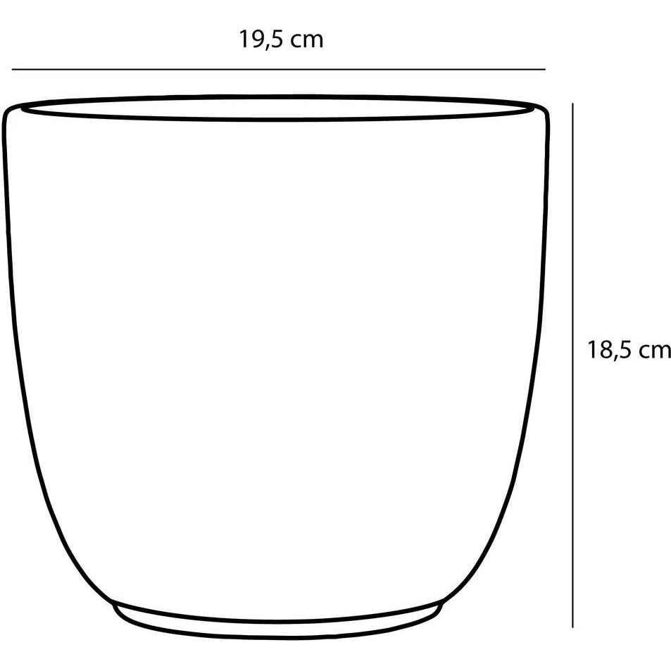 Кашпо Edelman Tusca pot round, 19,5 см, зеленое (1051614) - фото 2
