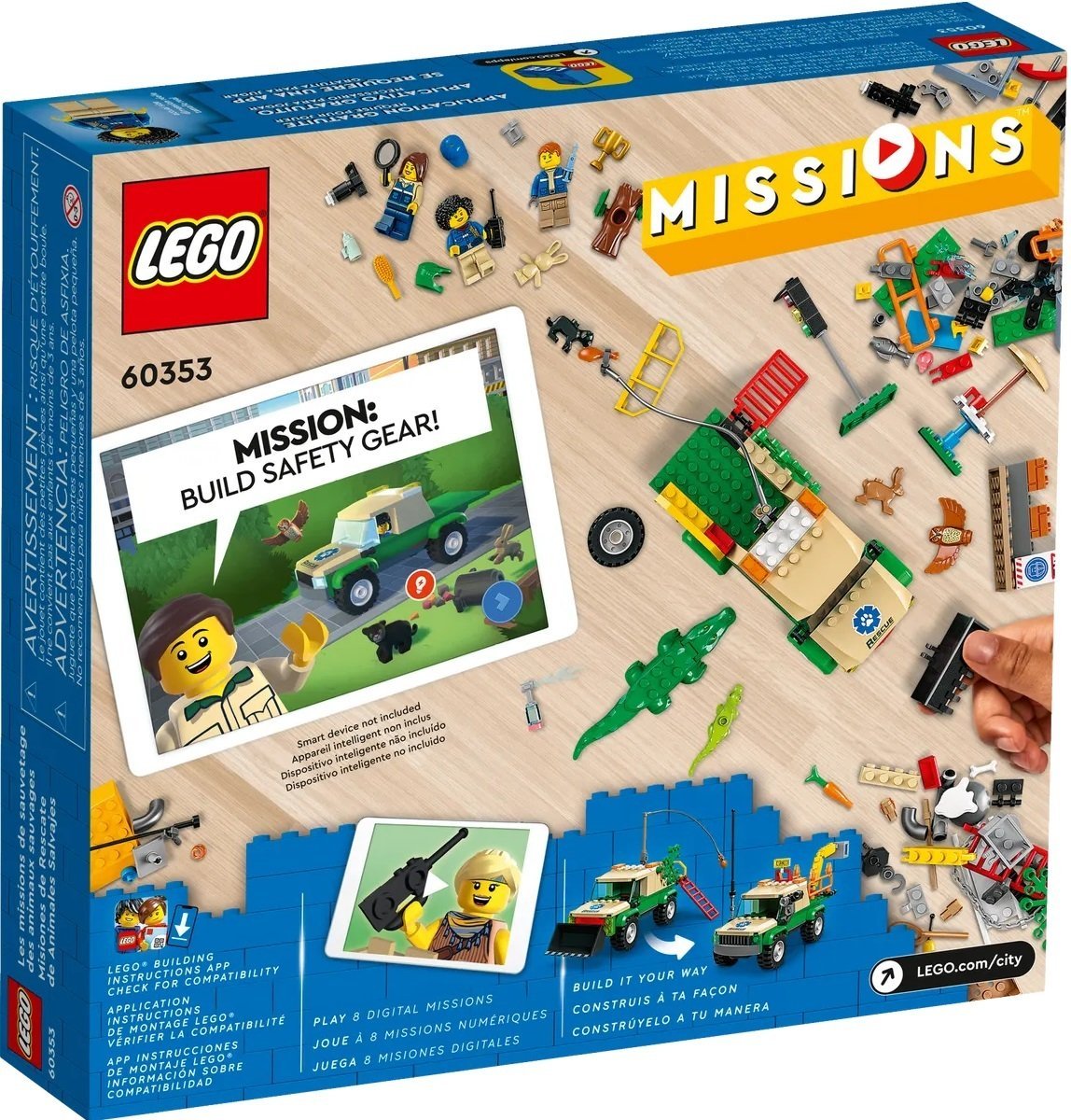 Конструктор LEGO City Місії з порятунку диких тварин, 246 деталі (60353) - фото 7