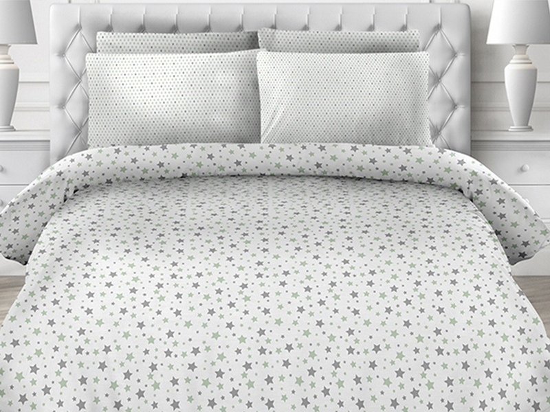 Комплект постільної білизни Ecotton Комфорт, бязь, двоспальний, 210х175 см, світло сірий (20713) - фото 1