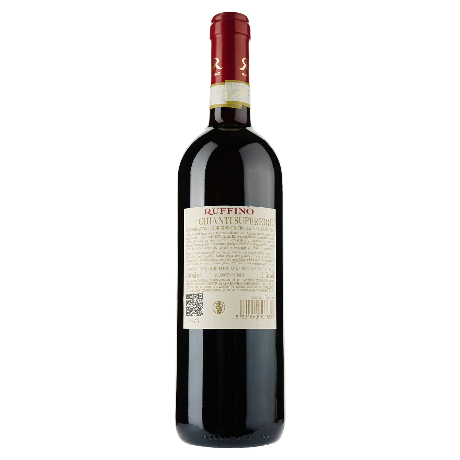 Вино Ruffino Il Leo Chianti Superiore, червоне, сухе, 13%, 0,75 л - фото 2