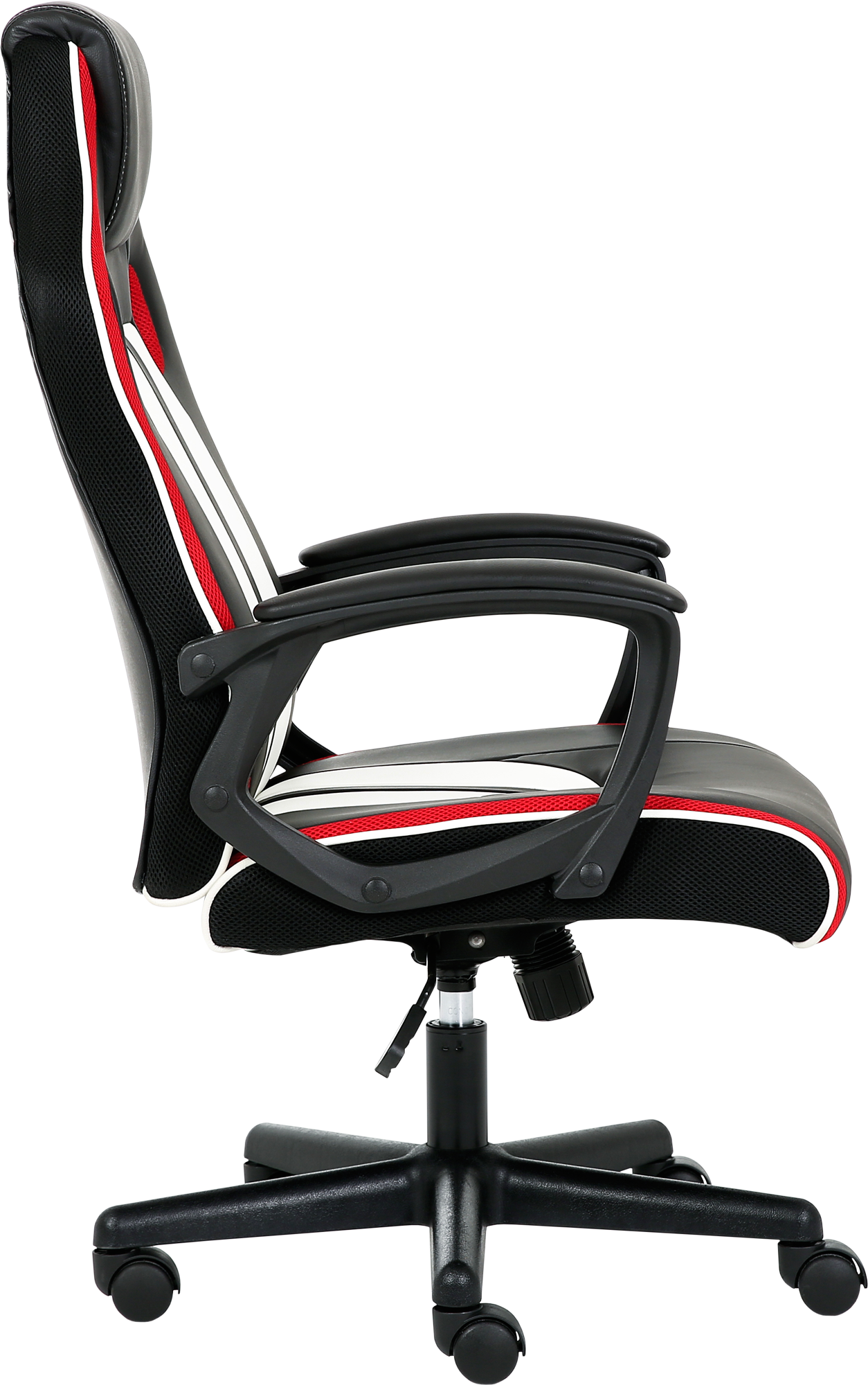 Геймерське крісло GT Racer чорне з білим та червоним (X-2301 Black/White/Red) - фото 3