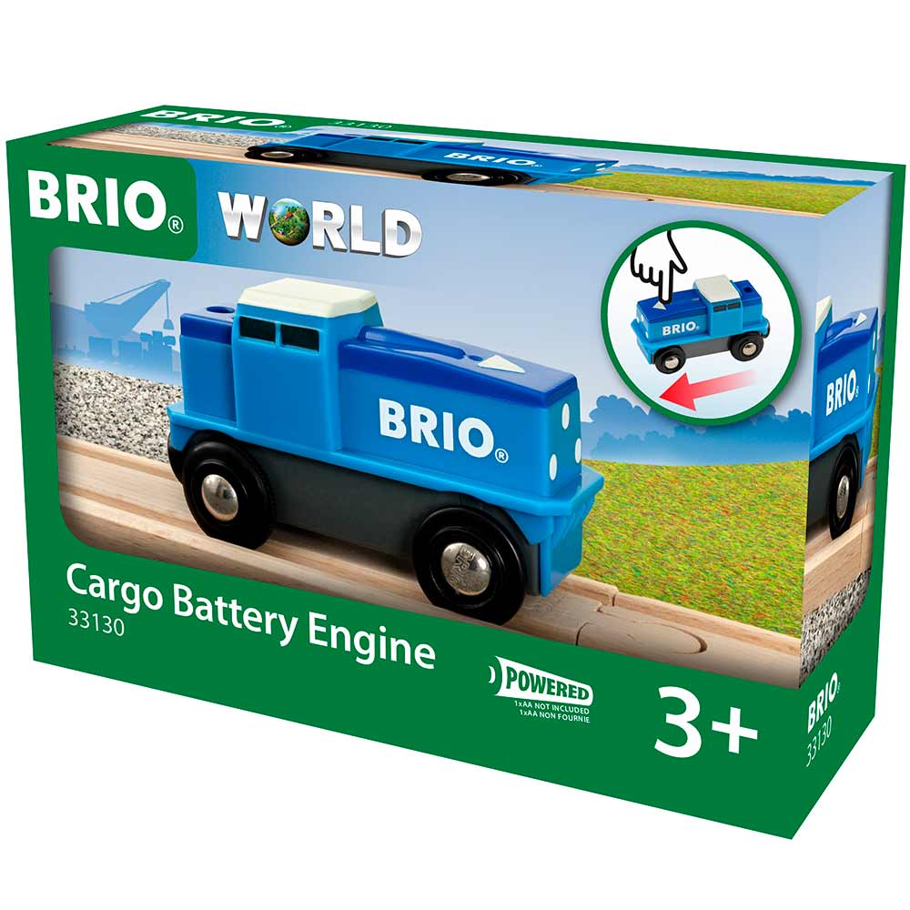Грузовой локомотив для железной дороги Brio на батарейках (33130) - фото 1