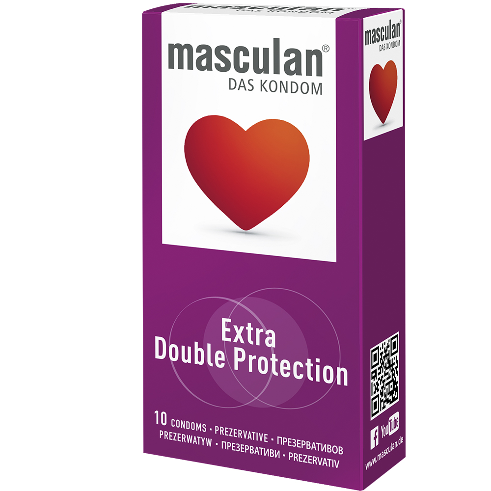 Презервативы Masculan Extra Double Protection особенно крепкие с пузырьками 10 шт. - фото 1