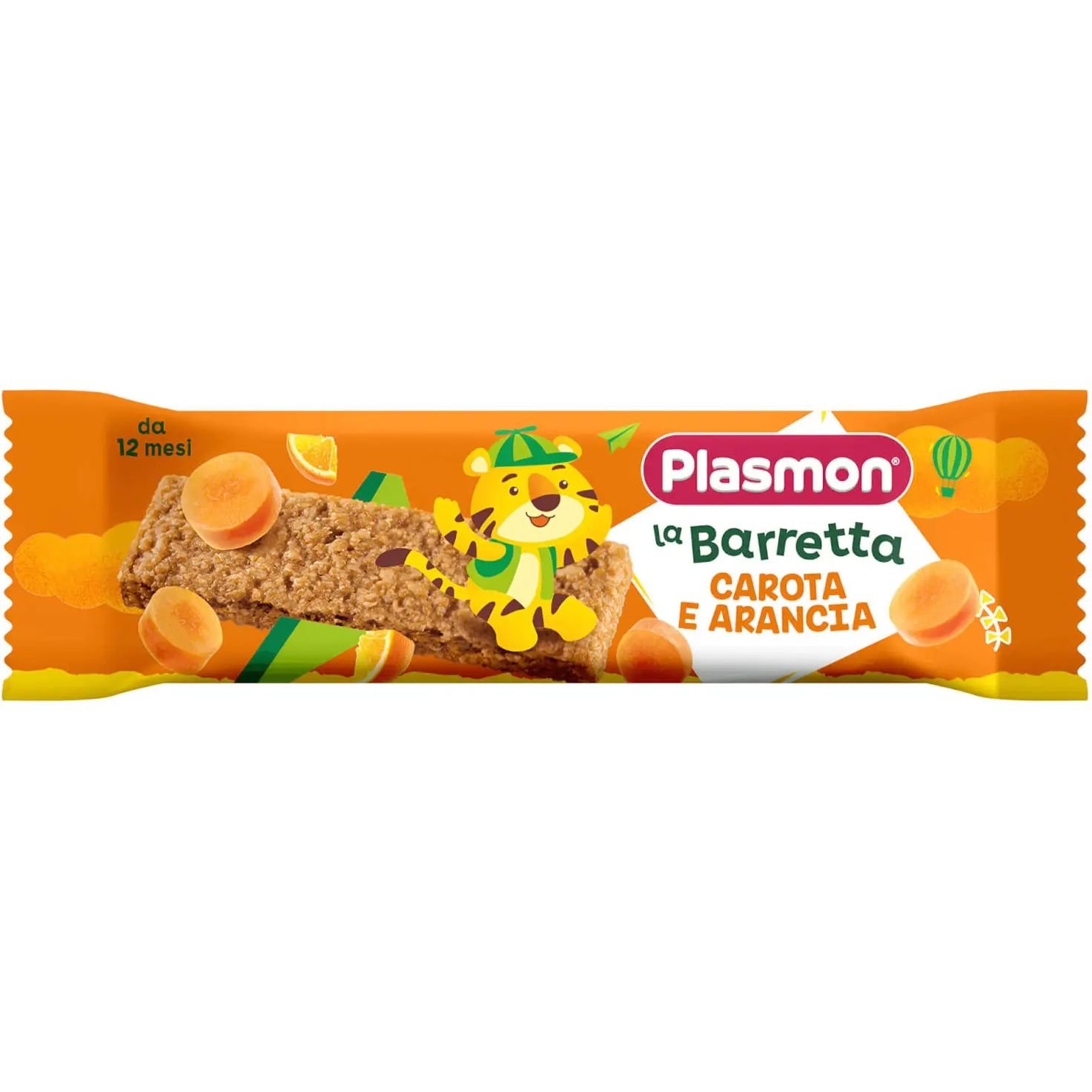 Батончик Plasmon злаковый со вкусом моркови и апельсина 20 г - фото 1