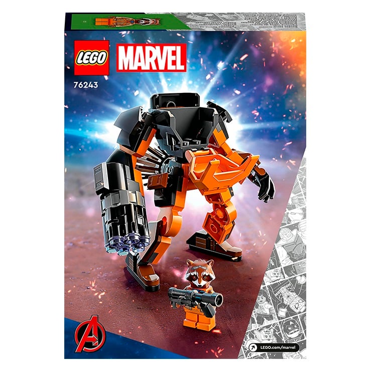 Конструктор LEGO Super Heroes Marvel Робоброня Енота Ракеты 98 деталей (76243) - фото 2