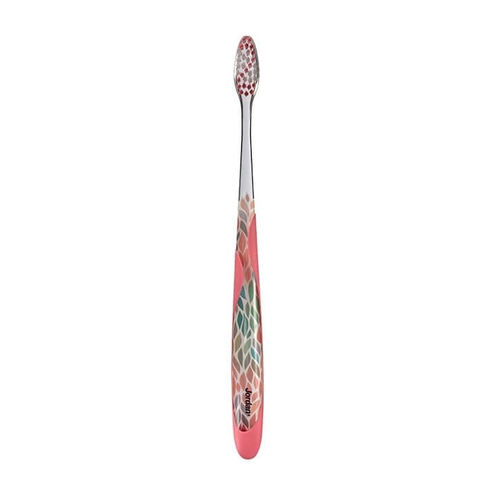 Дизайнерская зубная щетка Jordan Individual Reach, розовый с дизайном - фото 3
