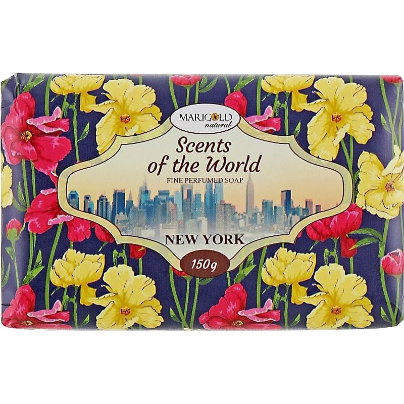 Мыло твердое Marigold Natural Scents of the World Нью-Йорк 150 г - фото 1