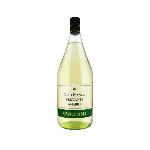 Ігристе вино Cavicchioli Vino Bianco Frizzante Amabile, біле, напівсолодке, 8%, 1,5 л - фото 1