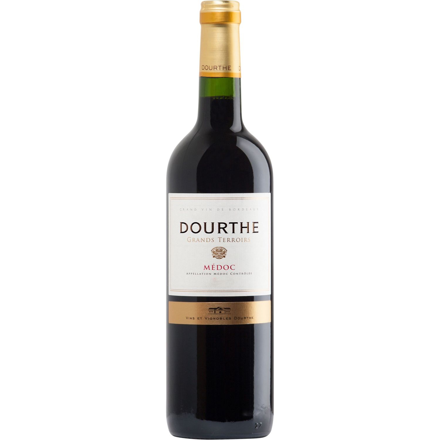 Вино Dourthe Grands Terroirs Medoc, красное, сухое, 0,75 л - фото 1