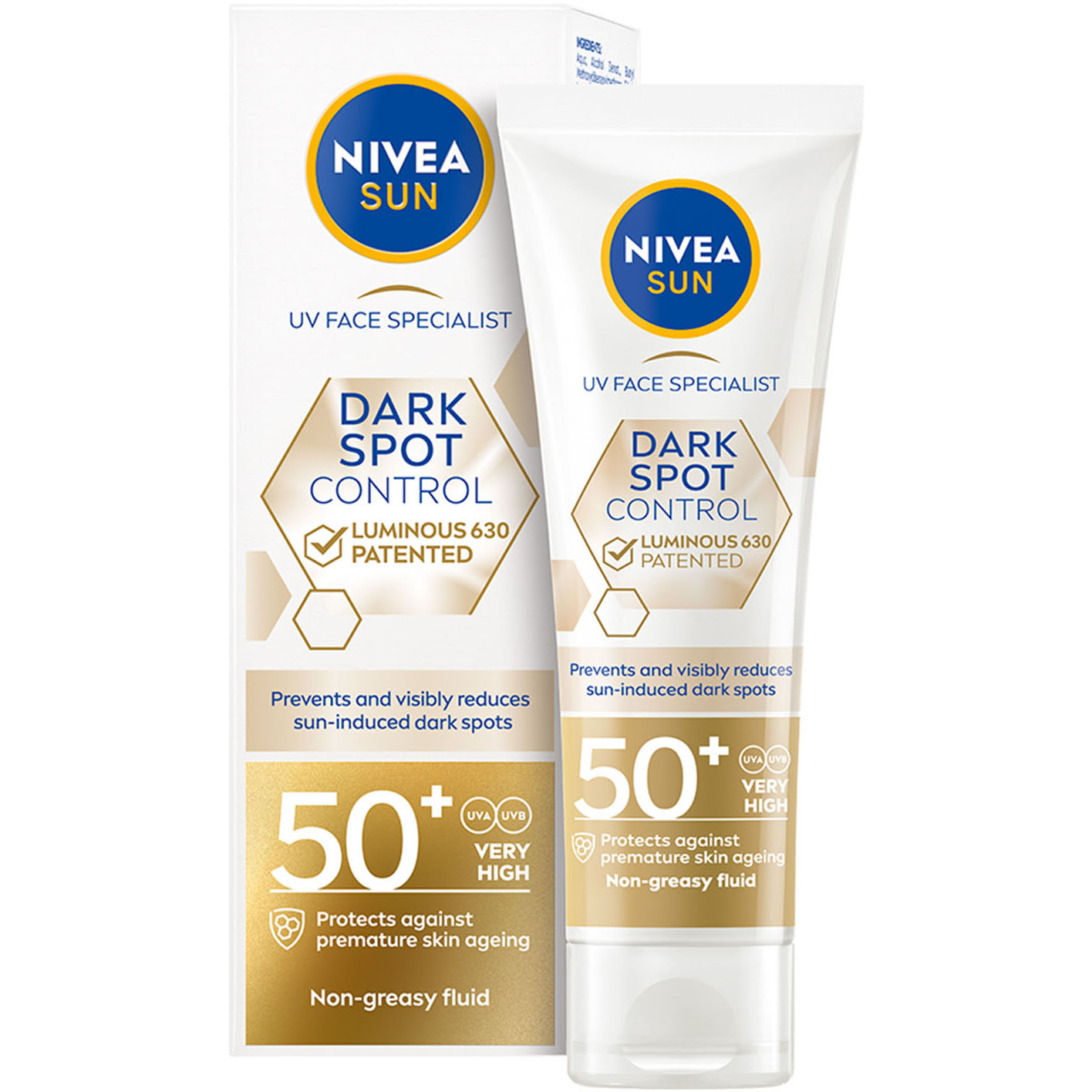 Солнцезащитный крем-флюид для лица Nivea Sun Контроль пигментации SPF 50 40 мл - фото 1