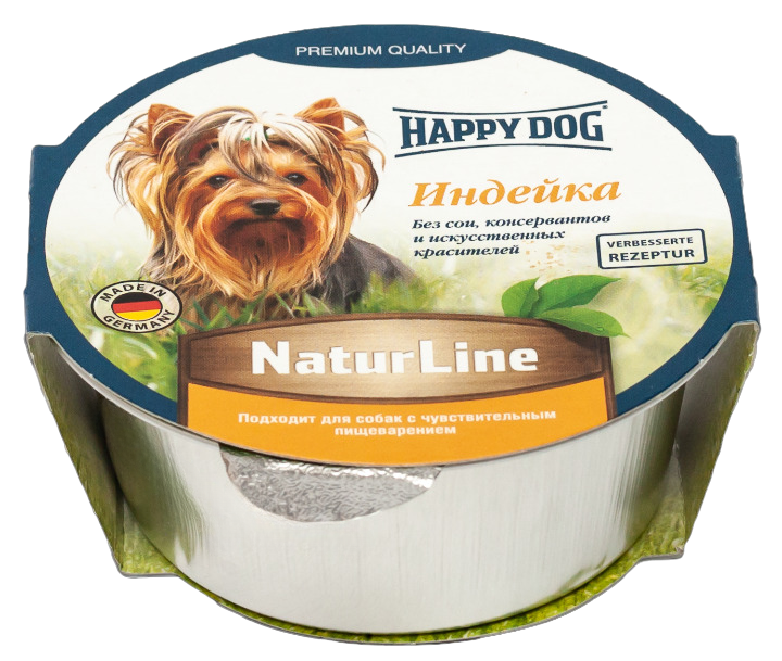 Вологий корм для собак Happy Dog Schale NaturLine Truthahn, паштет з індичкою, 85 г (1002726) - фото 2