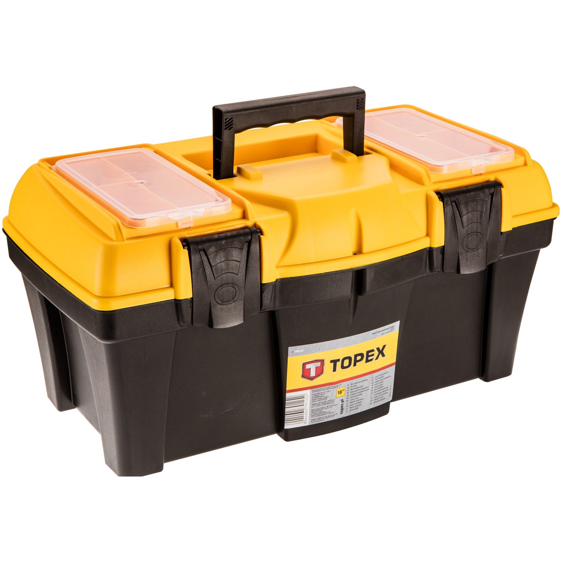 Ящик для инструментов Topex 18'' с органайзером на крышке (79R125) - фото 1