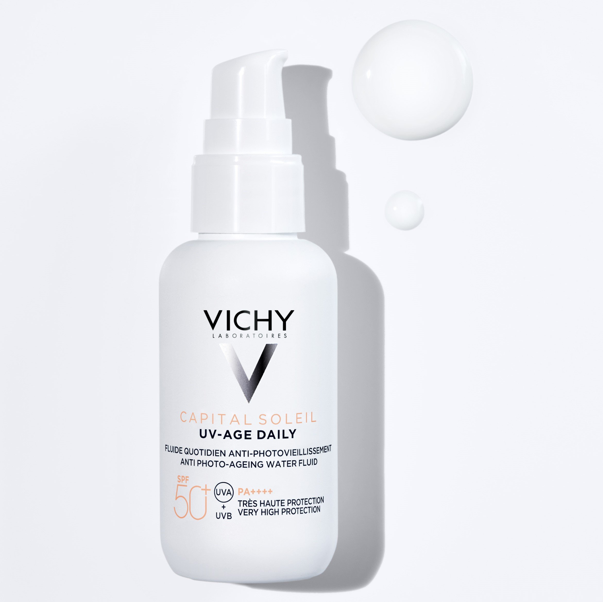 Сонцезахисний невагомий флюїд Vichy Capital Soleil UV-Age Daily проти ознак фотостаріння шкіри обличчя, SPF 50+, 40 мл (MB364200) - фото 2