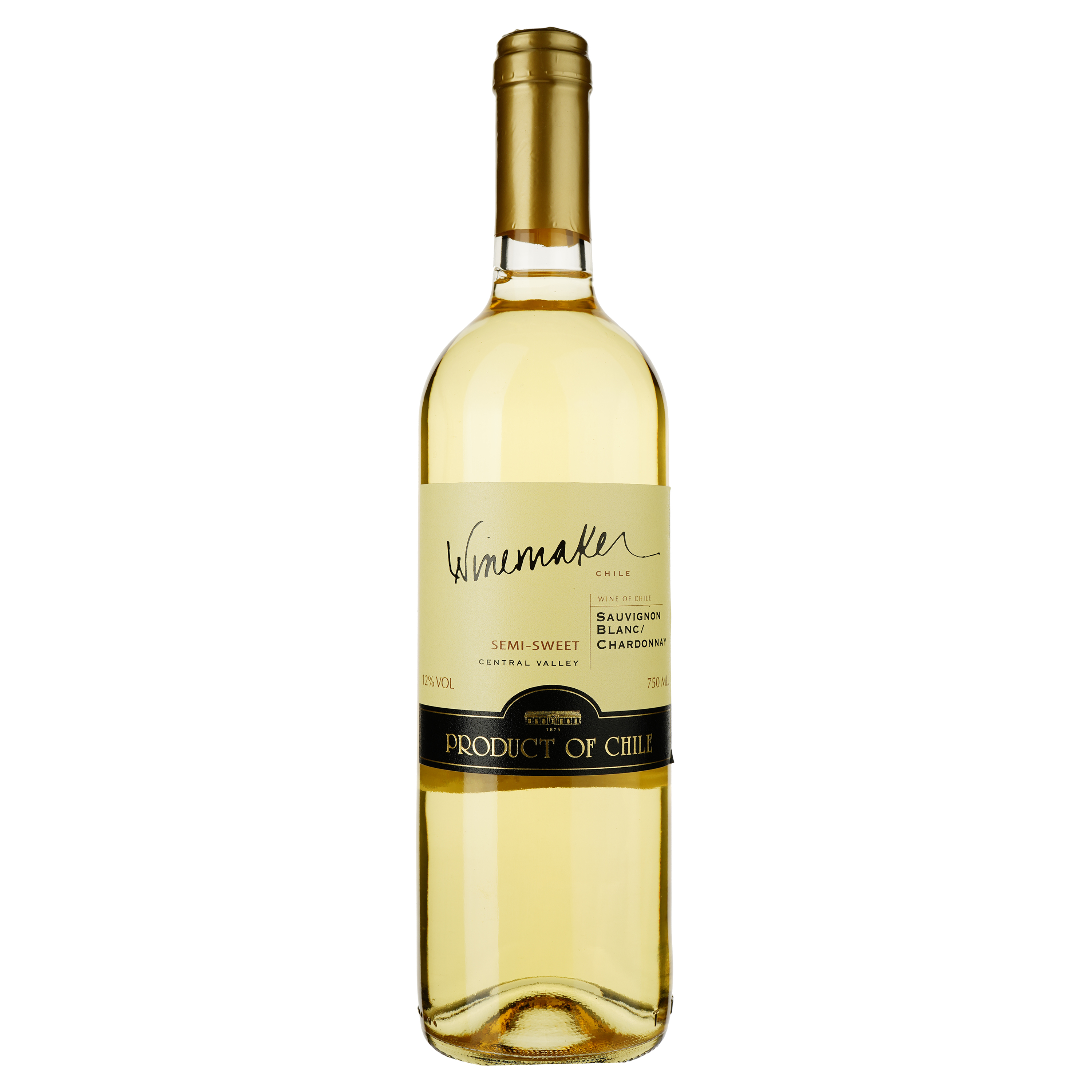 Вино Winemaker Sauvignon Blanc Chardonnay, 12%, 0,75 л (478754) - фото 1